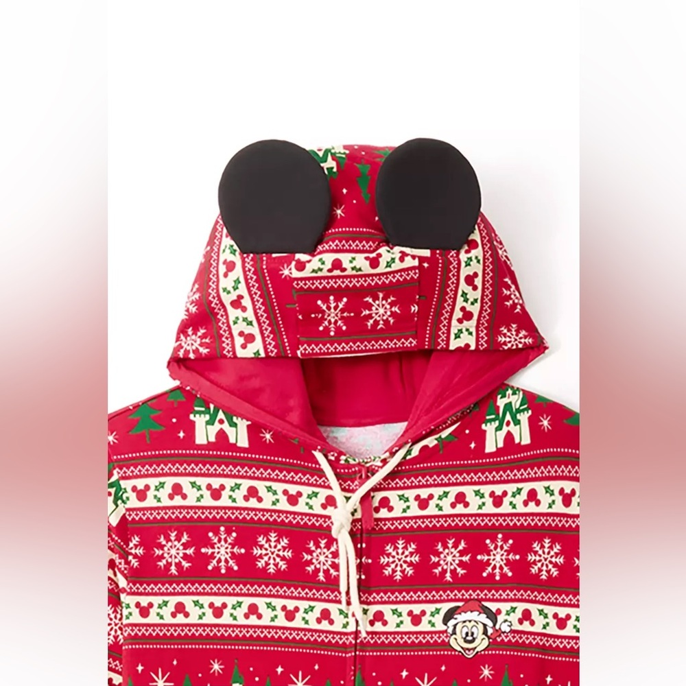 Mickey Mouse Icon Holiday Christmas One-Piece Pajama for Adults | Disney Store - Picture 2 of 7